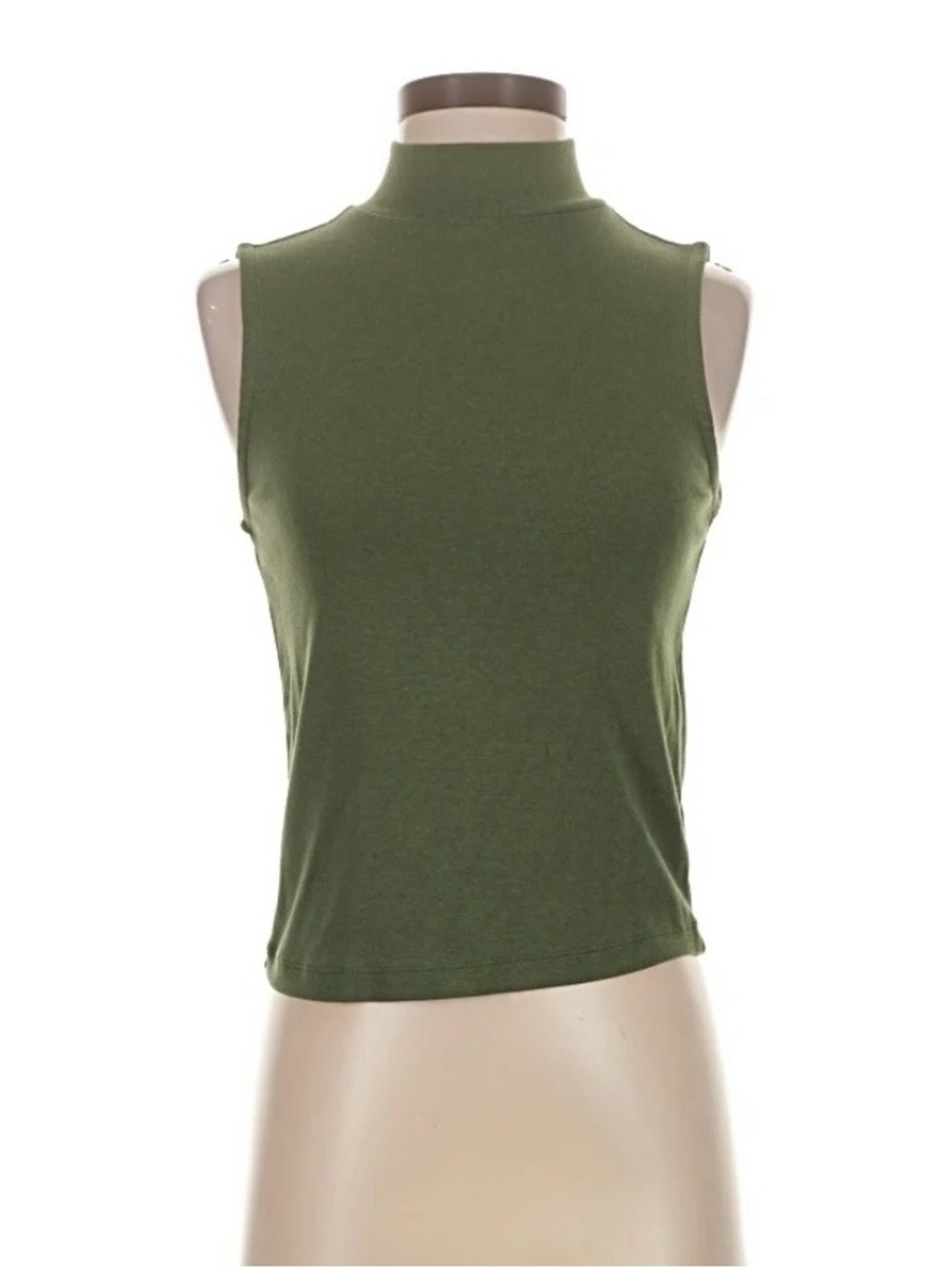 GAP Olive Green Sleeveless Mock Neck Tank